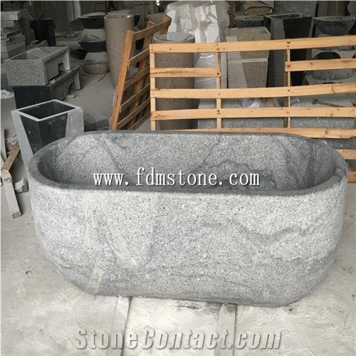 Black Basalt Solid Stone Polished Bathtub 1850x900x580 European Style Absolute Black Carved Bath Tubs