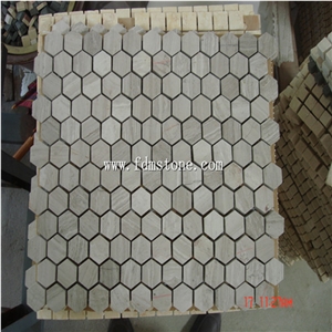 Carrara White Marble Polished Mosaic Tiles,Hallway Design Floor Mosaic Tiles Marble,Interlocking Mosaic Square