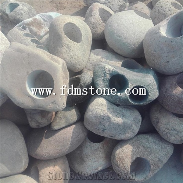 Carved Granite Flowerpots, Custom Stone Flowerpot, G603 Grey Granite Pots