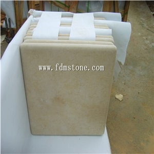 China Beige Yellow Sandstoe Pool Coping,Bullnosed Covering,Pool Terraces,Pool Pavers, Pool Decks