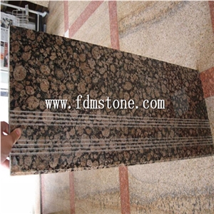 China Black Slate Granite Stone Polished Flamed Brushed Bullnosed Step,Stair Treads,Risers,Staircase 