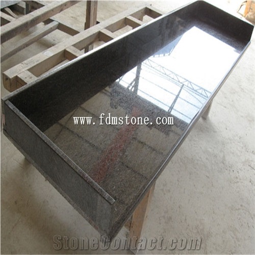 China Carioca Gold Granite Polished Kitchen Countertop,Bar Top,Island Top,Bullnosed Desk Tops,Curved Bench Tops,Work Top