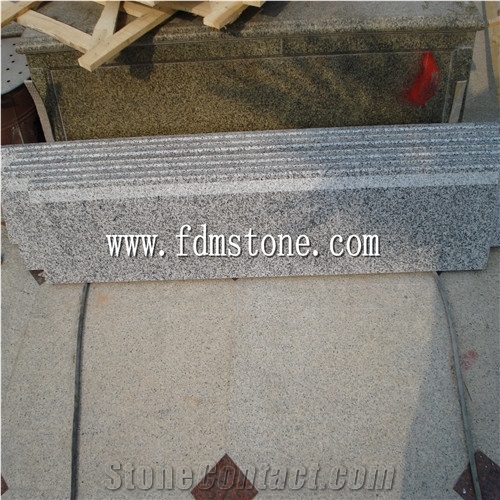 China Cheapest G603 Royal Grey Seasame White Pangdong White Maple Red Granite Polished Flamed Brushed Bullnosed Step,Stair Treads,Risers,Staircase