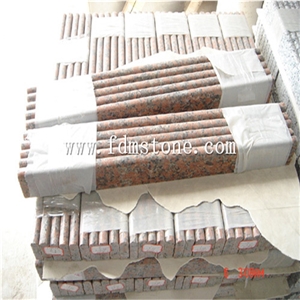China G562 Maple Red Granite Stone Polished Flamed Brushed Bullnosed Step,Stair Treads,Risers,Staircase 