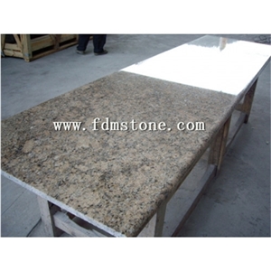 China Juparana Pink Granite Polished Kitchen Countertop,Bar Top,Island Top,Bullnosed Desk Tops,Curved Bench Tops,Work Top