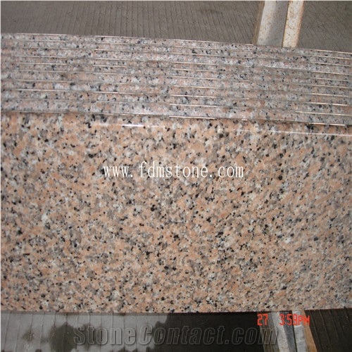 China Red Granite Polished Floor Steps,Stairs Paving Bullnosed Edges