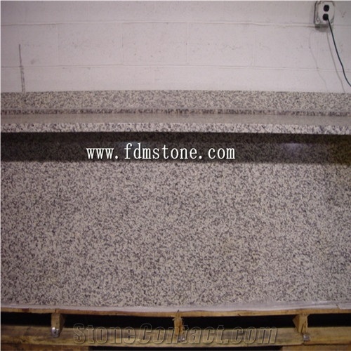 China Spray White Granite Polished Kitchen Countertop/Bar Top,Island Top,Bullnosed Desk Tops,Curved Bench Tops,Work Top