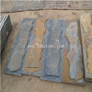 China Yellow Rust Sandstone Wall Cladding,Mushroom Wall Pattern，For Pillars Wall Decor