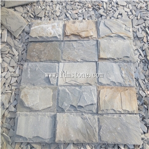 China Yellow Rust Sandstone Wall Cladding,Mushroom Wall Pattern，For Pillars Wall Decor