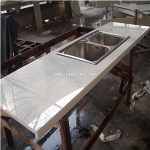 Crystallized Glass Pure White Stone, Nano White Marble Slabs,Cut to Size,Floor Tiles,Wall Tiles