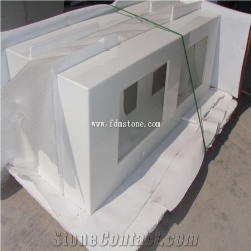 Crystallized Glass Pure White Stone, Nano White Marble Slabs,Cut to Size,Floor Tiles,Wall Tiles