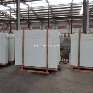 Crystallized Glass Pure White Stone, Nano White Marble Slabs,Cut to Size,Floor Tiles,Wall Tiles