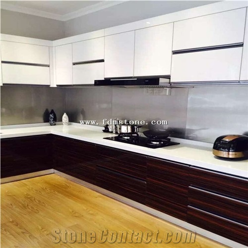 Crystallized Glass Pure White Stone, Nano White Marble Slabs,Cut to Size,Floor Tiles,Wall Tiles