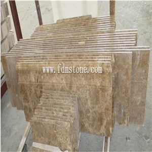 Dark Emperador Marble Stone Polished Flamed Brushed Bullnosed Step,Stair Treads,Risers,Staircase