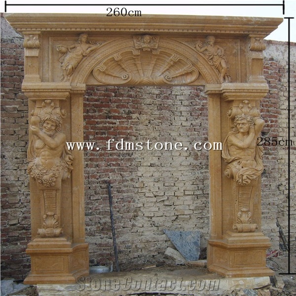 European Style Light Green Marble Stone Carved Fireplaces Surround Design, Ireland Fireplace Accessories,Indoor Wall Mounted Fireplaces Mantels