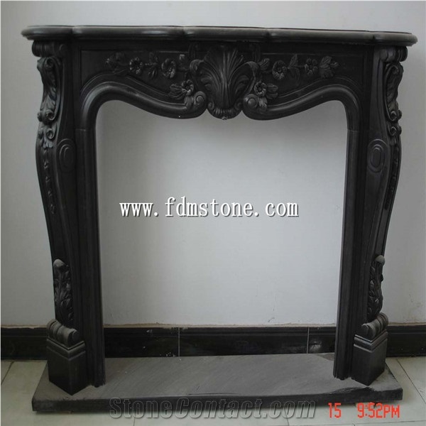 European Style Light Green Marble Stone Carved Fireplaces Surround Design, Ireland Fireplace Accessories,Indoor Wall Mounted Fireplaces Mantels