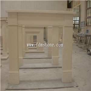 European Style White Marble Stone Carved Fireplaces Surround Design, Ireland Fireplace Accessories,Indoor Wall Mounted Fireplaces Mantels