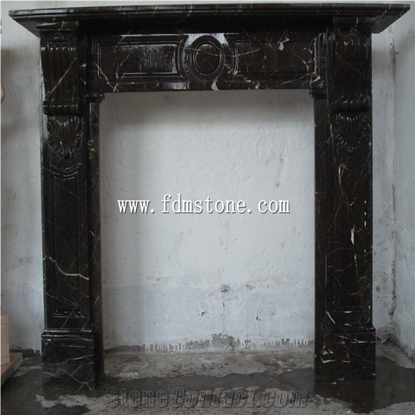 European Style White Marble Stone Carved Fireplaces Surround Design, Ireland Fireplace Accessories,Indoor Wall Mounted Fireplaces Mantels