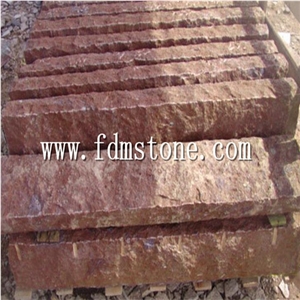 Golden Sesame Yellow Rusty Granite G682 Split Palisade,Garden Pillars,Cleft Fence ,Retaining Wall,Pineappled Column,Garden Decoration Stone