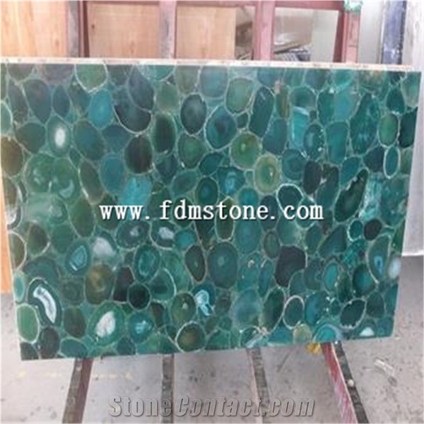 Green Agate Semiprecious Stone Slab Walling Tiles