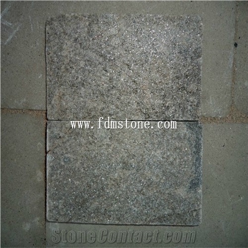 Grey Quartzite Flamed Pavers,Pool Tiles,Garden Stone Wall Cladding600x300 for Sales，China Flamed Wall&Floor Tiles
