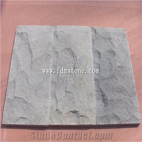Grey Slate Fieldstone,Yellow Slate Castle Rock Veneer,Yellow Slate Ledge Stone Wall Decor for Exterior Wall Cladding in Irregular Dimension