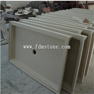 Hotel Project Artificial Yellow Stone Bathroom Rectangle Shower Pannel,Solid Surface Shower Bases,Shower Trays,Shower Pannel