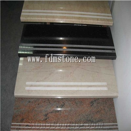 India Red Granite Stone Polished Flamed Brushed Bullnosed Step,Stair Treads,Risers,Staircase