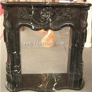 Indoor Used Yellow Sandstone Marble Stone Column Fireplace / Fireplace Mantles