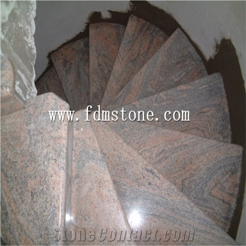 Jiujiang Iron Rusty Slate Stone Honed Bullnosed Step,Stair Treads,Risers,Staircase