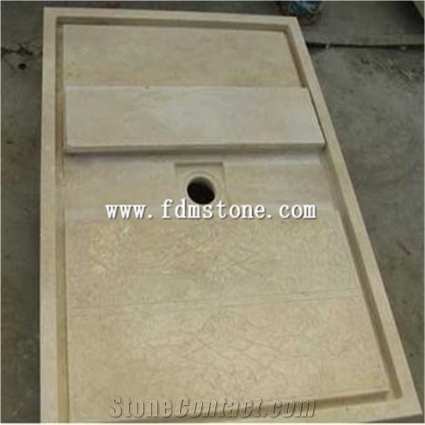 Natural Pink Granite Round Bathroom Shower Tray ,Solid Surface Shower Bases,Shower Panel