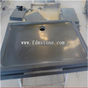 Natural Stone Shanxi Black Polished Granite Rectangle Shower Base Shower Tray ,Solid Surface Bathroom Shower Bases