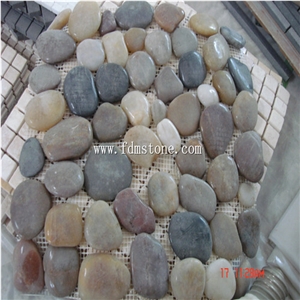 Pebbles Mosaic Medallions,Pebblestone Mosaic on Mesh,Pebble Mosaic for Floor Tiles,Bathroom,Hotel Decoration