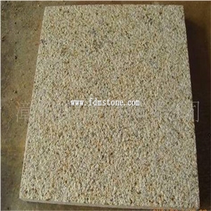 Polished Yellow Granite G682 Half Bullnosed Stair & Steps/Rusty Yellow Granite Stair Treads and Risers