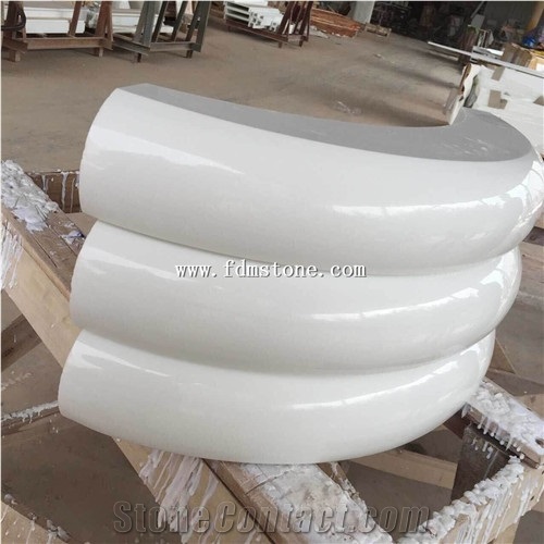 Pure White Nano Crystallized Glass Stone Vanity Top / Microlite Glass Stone Bathroom Top /Nano Glass Bath Top /China Manmade & Artificial Stone Vanity Top