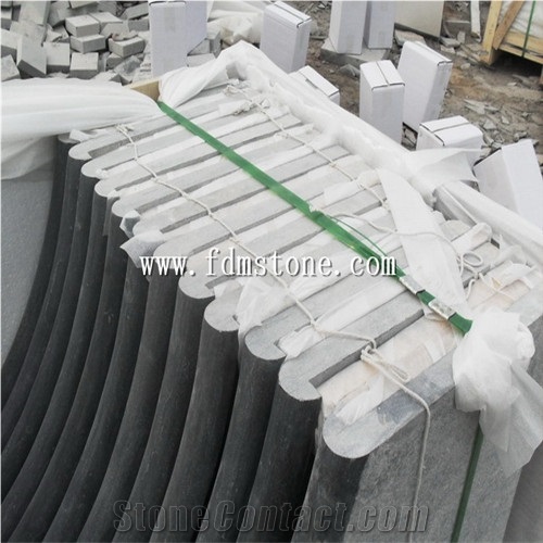 Shandong Blue Limestone Honed Bluestone Pool Coping Tiles, Bluestone Swimming Pool Decks, Honed Rebated Bullnose Coping Tiles / Bullnose Drop Face Swimming Pool Tiles