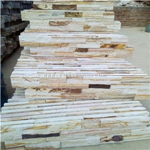Snow White Slate Stack Stone Corner,Slate Cultured Stone Veneer Corner 300x150mm