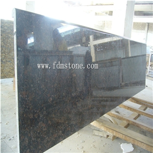 Tan Brown Granite Polished Kitchen Countertop,Bar Top,Island Top,Bullnosed Desk Tops,Curved Bench Tops,Work Top