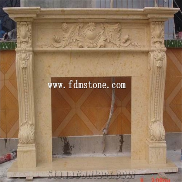Yellow Firelpace and Marble Fireplaces Mantels,Egypt Fireplaces