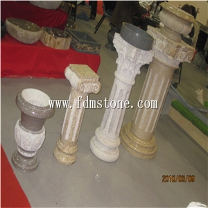 Yellow Granite G682 Columns Molds, Stone Columns, Decorative Exterior Column Yellow Granite G682 Columns Molds, Stone Columns, Decorative Exterior Column