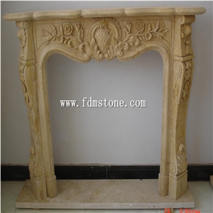 Yellow Marble Firelpace and Marble Fireplaces Mantels,Egypt Fireplaces