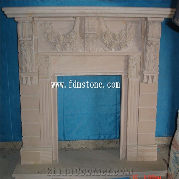 Yellow Marble Firelpace and Marble Fireplaces Mantels, Egypt Fireplaces