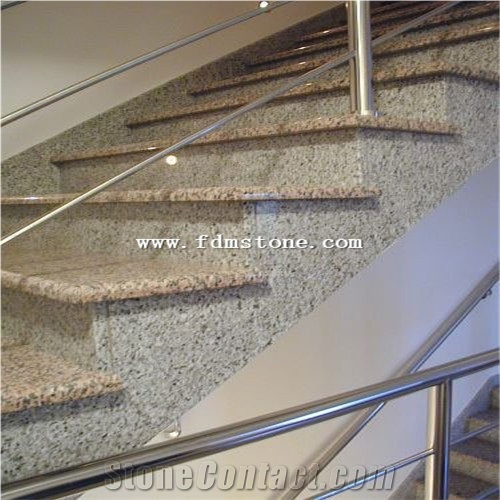Yellow Rusty Granite Bushhammered Paving Stone, Earthen Gold Stone,Paver Stone G682 Walling,Flooring