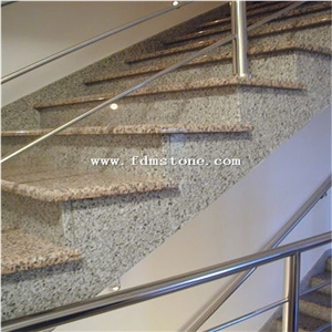 Yellow Rusty Granite Bushhammered Paving Stone, Earthen Gold Stone,Paver Stone G682 Walling,Flooring
