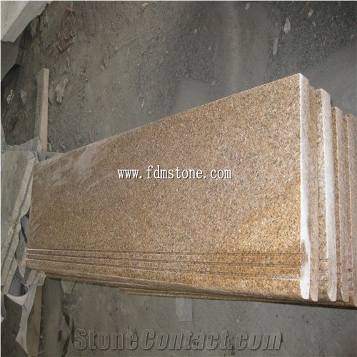Yellow Rusty Granite Bushhammered Paving Stone, Earthen Gold Stone,Paver Stone G682 Walling,Flooring