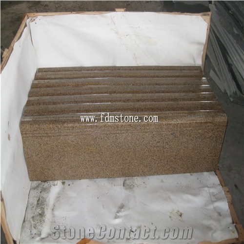 Yellow Rusty Granite Bushhammered Paving Stone, Earthen Gold Stone,Paver Stone G682 Walling,Flooring