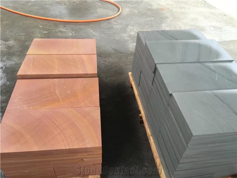 Fargo Rainbow Sandstone Honed Surface, Chinese Rainbow Sandstone Floor Tiles, Wall Coverings