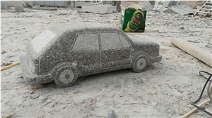 G341 Named Volkswagen Car Designed Sculpture,Exterior Stone