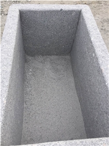 G341 Silver Grey Cheap Flower Bed/Black Basalt Random Flagstone Flower Stand/ Stone Exterior Flower Pots/Natural Stone Outdoor Planters