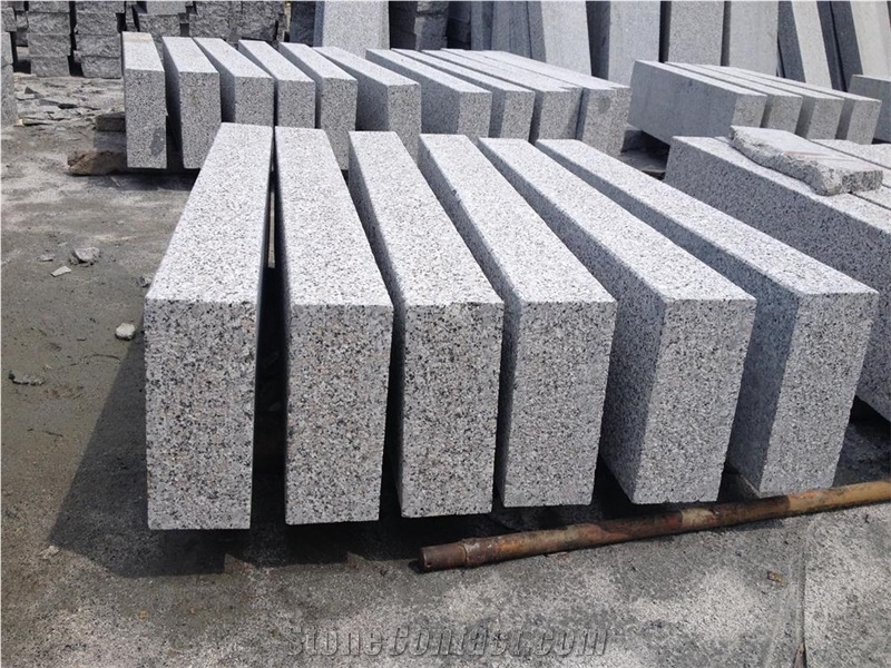 G341 Silver Grey Cheapest Price Own Factory Kerbstones Palisades Bush Hammered Shandong